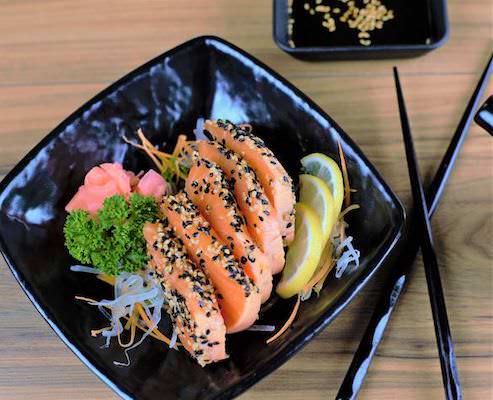 Sesame Seared Salmon Sashimi